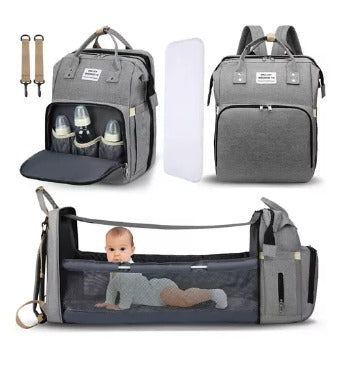 Mochila cambiador y cuna de viaje para bebe 3 en 1