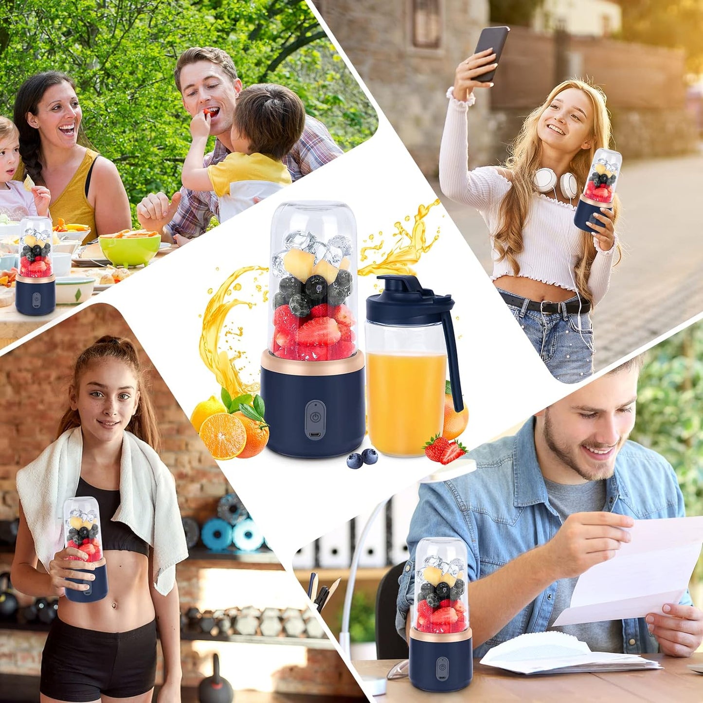 Batidora portátil con 2 vasos SmoothiePro™