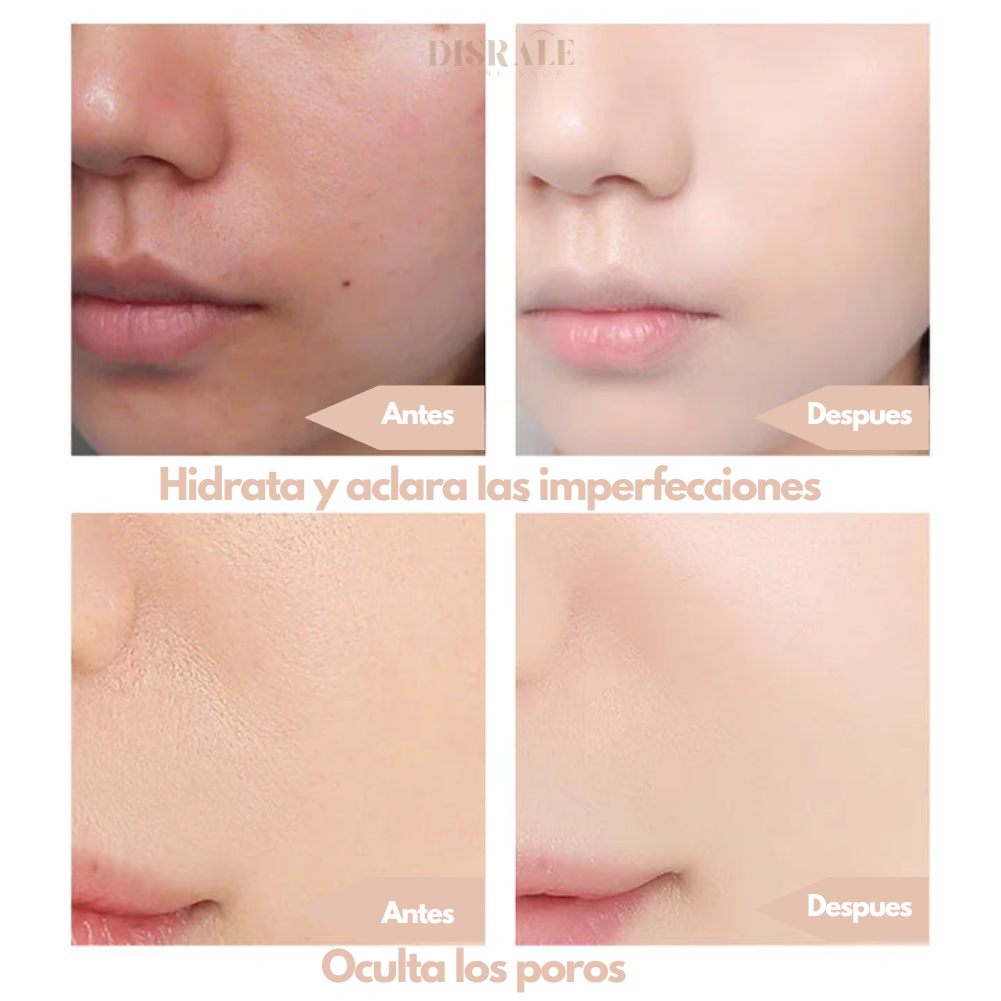 Base de maquillaje BB CREAM Makeup Cosmetic PLUS | 2x1 + Brocha hongo