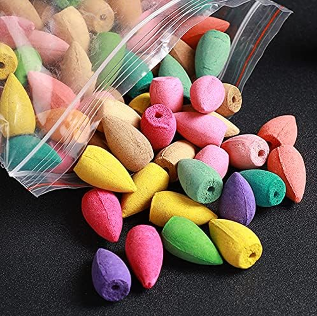 Conos de Incienso Backflow – Variedad Aromática para Quemador de Reflujo