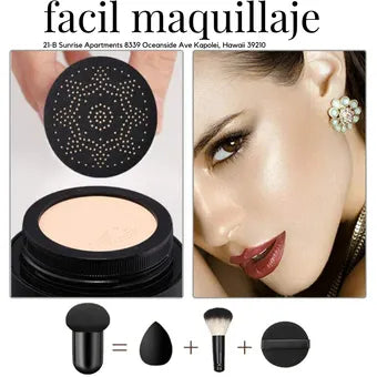 Base de maquillaje BB CREAM Makeup Cosmetic PLUS | 2x1 + Brocha hongo