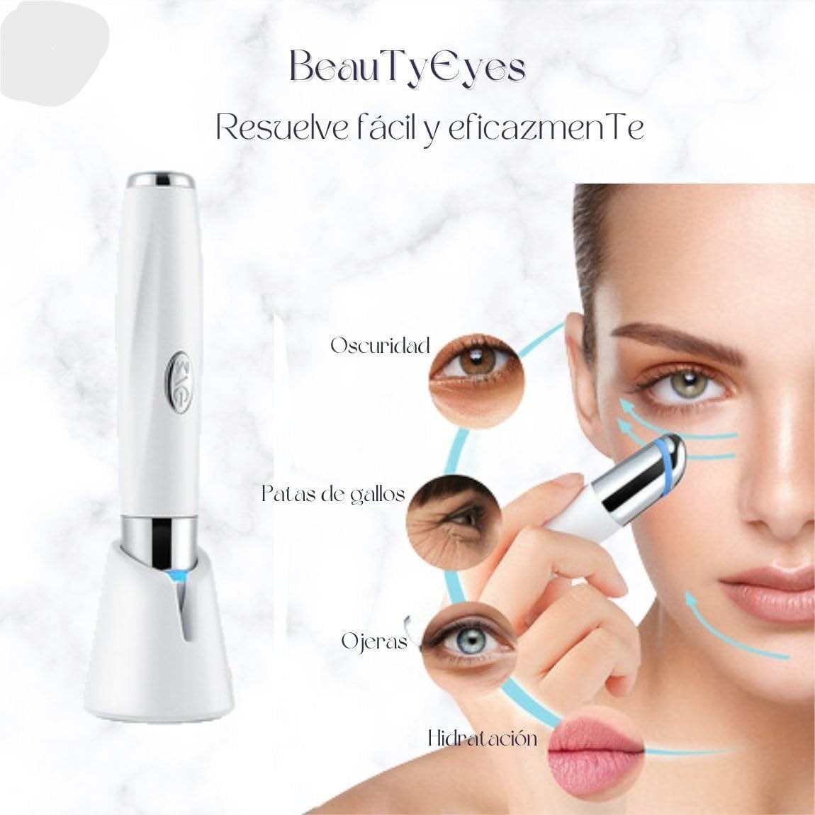 Lápiz masajeador facial antiarrugas ojos/labios | BeautyEye