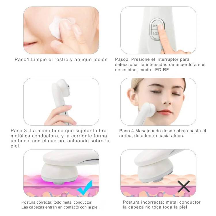 Realive 7 © | Masajeador Facial de Radiofrecuencia | Rejuvenecedor De La Piel