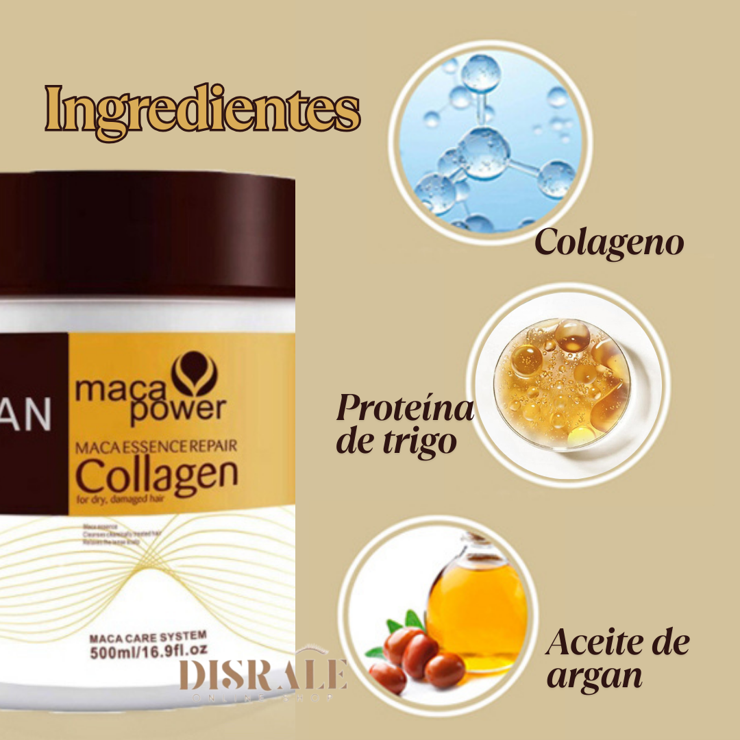 PowerCollagen™ Mascarilla Capilar Reparadora – Cabello Suave, Fuerte y Brillante