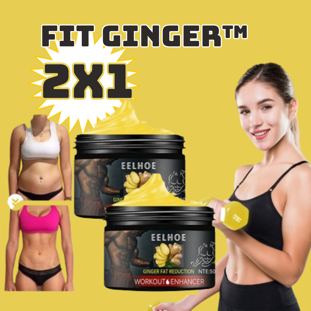 Reductor de grasa y tonificador Natural de Jengibre | FIT GINGER™ 2X1