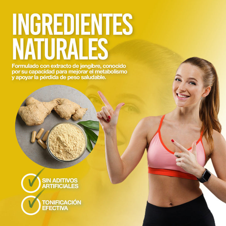 Reductor de grasa y tonificador Natural de Jengibre | FIT GINGER™ 2X1