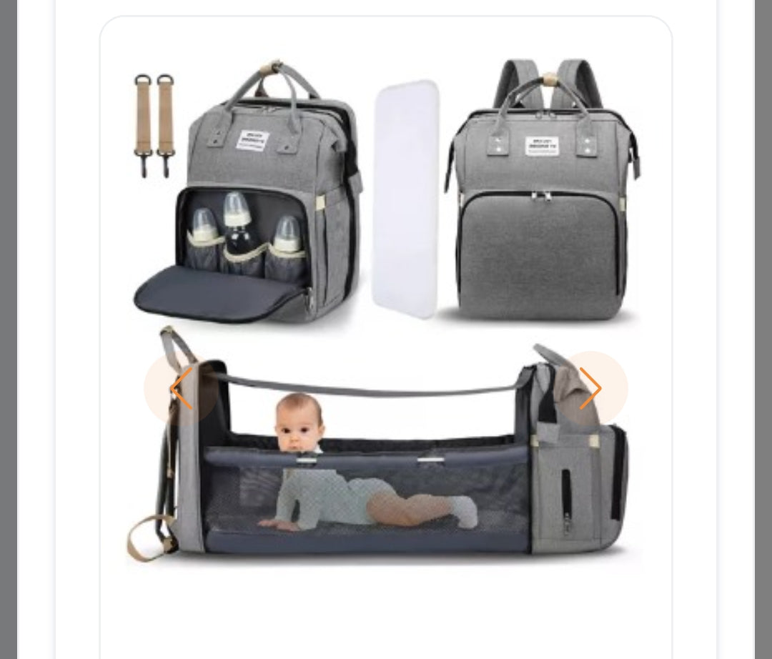 Mochila cambiador y cuna de viaje para bebe 3 en 1