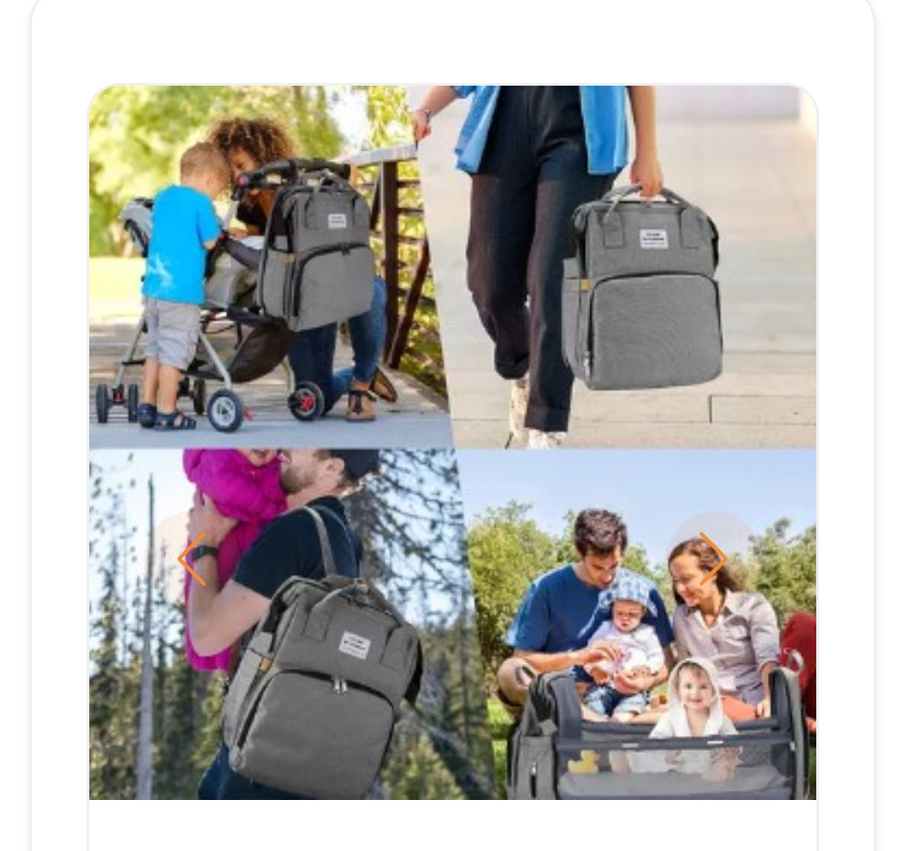 Mochila cambiador y cuna de viaje para bebe 3 en 1