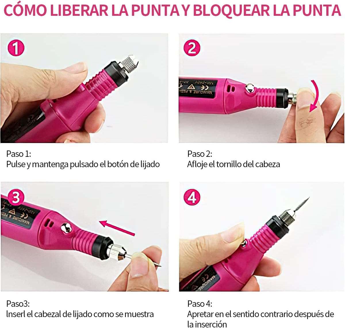Lima eléctrica profesional para uñas