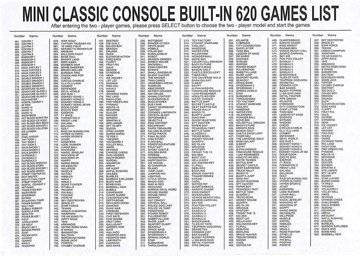 Consola Arcade Clásica Con 620 Juegos | Super Mario, Pac-man Y Mucho Más