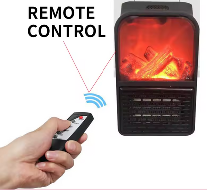 🔥 Calefactor Eléctrico con mando de 1000 W – Calor rápido con efecto llama