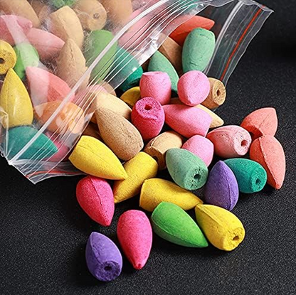 Conos de Incienso Backflow – Variedad Aromática para Quemador de Reflujo