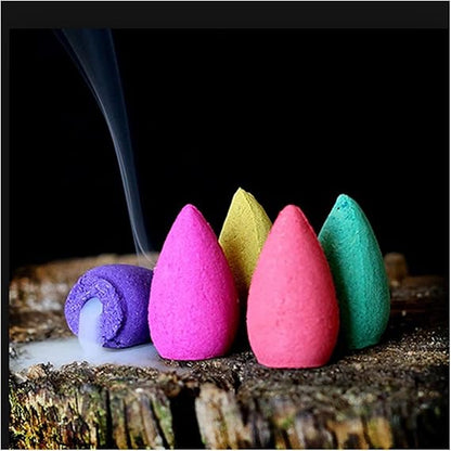 Conos de Incienso Backflow – Variedad Aromática para Quemador de Reflujo