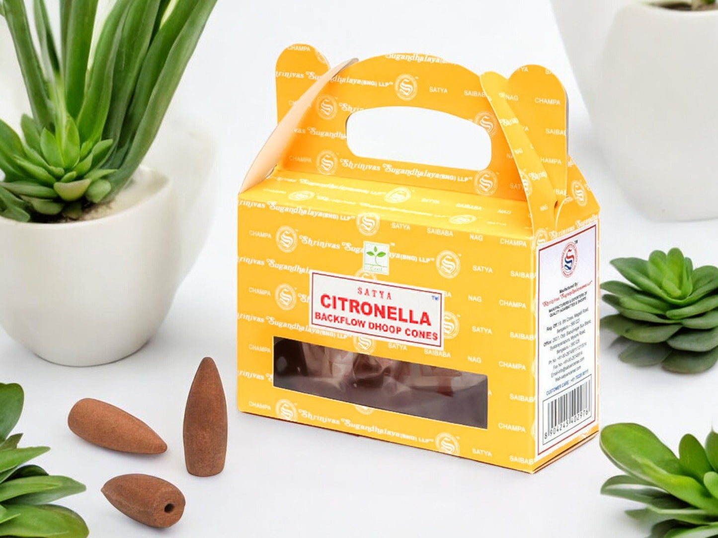 Conos de Reflujo Citronella Premium Satya – Aroma Refrescante y Relax