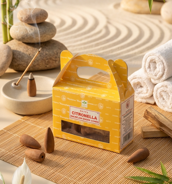 Conos de Reflujo Citronella Premium Satya – Aroma Refrescante y Relax