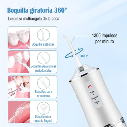 Dúo Smile Perfect™ | Irrigador Dental + Pasta Reparadora con Ácido Hialurónico & Vitamina E