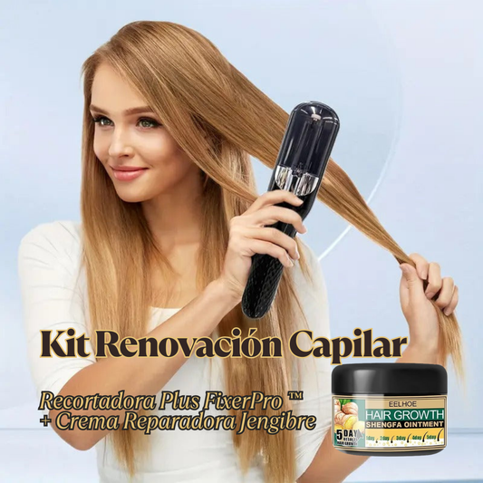Kit Renovación Capilar | Recortadora Plus FixerPro ™ + Crema Reparadora Jengibre