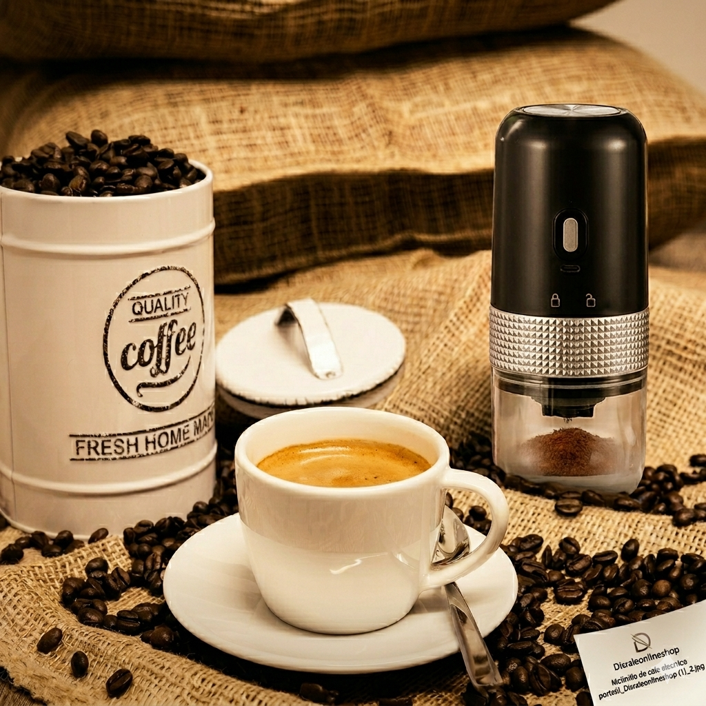 Molinillo de Café Eléctrico Portátil | AromaVibe™