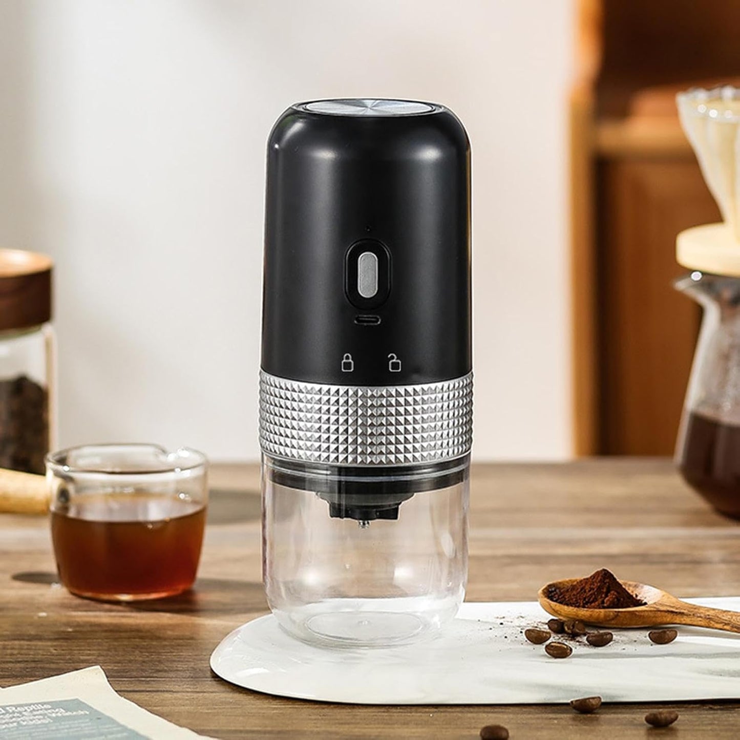 Molinillo de Café Eléctrico Portátil | AromaVibe™