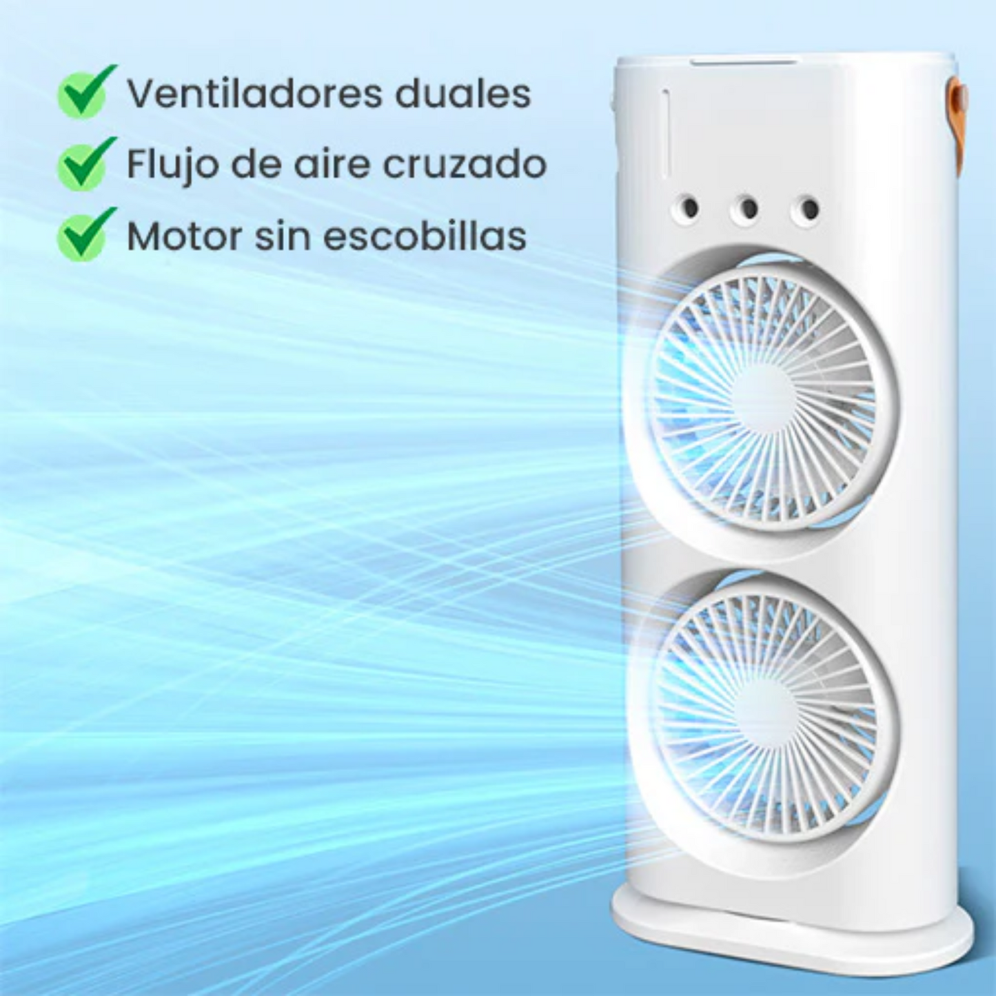 SmartCooler™ DUO | Ventilador Doble + Humidificador Portátil