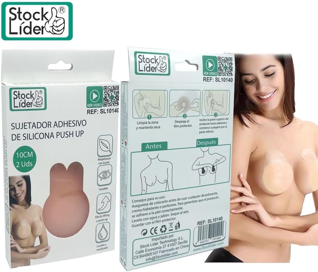 Sujetador de silicona autoadhesivo