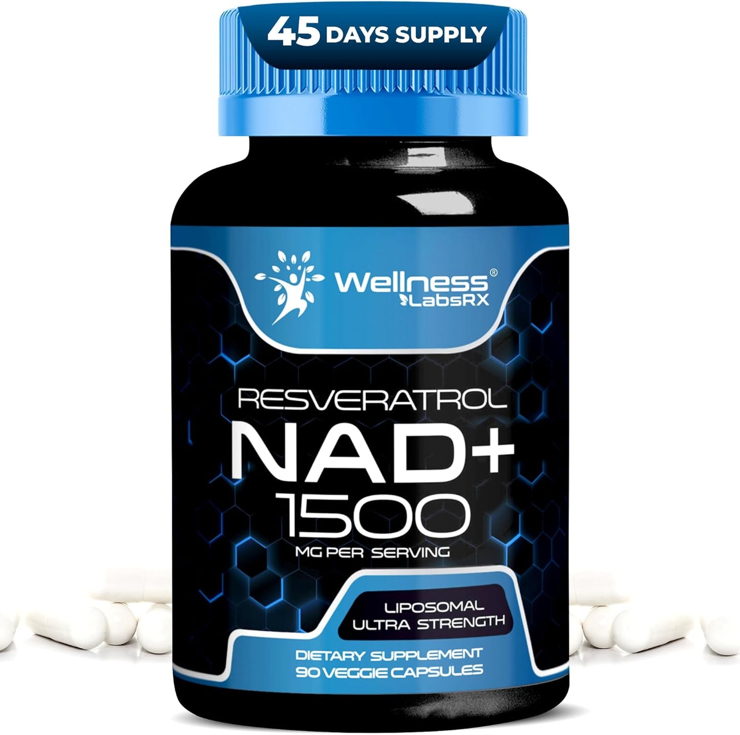 Suplemento Liposomal NAD+ con resveratrol - 1500mg