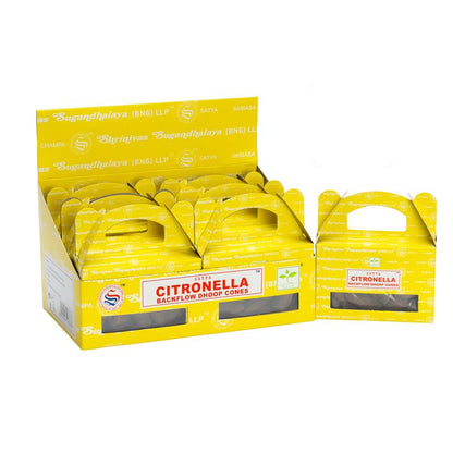 Conos de Reflujo Citronella Premium Satya – Aroma Refrescante y Relax