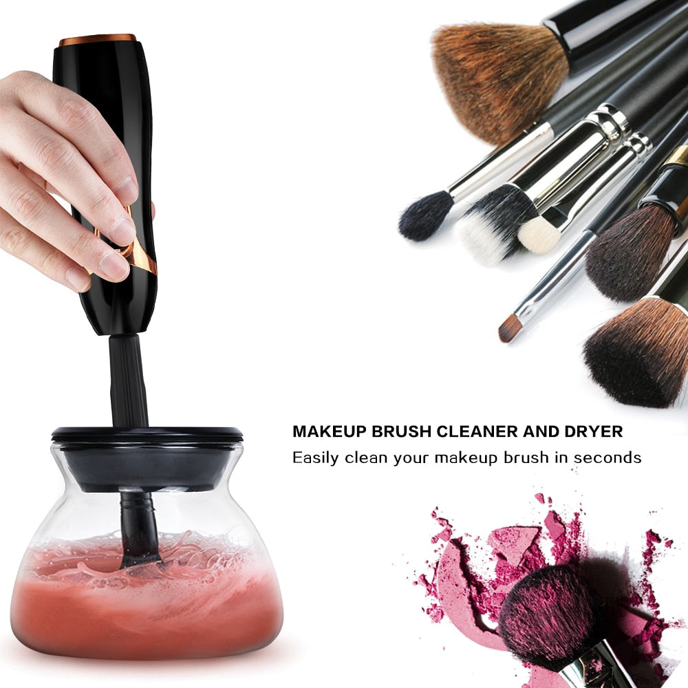 Limpiador de Brochas de maquillaje electrico| Brush Cleaner + adaptadores