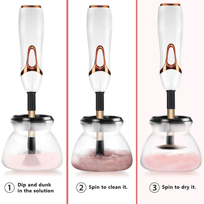 Limpiador de Brochas de maquillaje electrico| Brush Cleaner + adaptadores