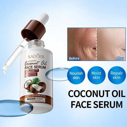 Sérum Facial con Aceite de Coco 100% Natural | SADOER (2 Unid. ) - Hidratación y Luminosidad