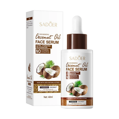 Sérum Facial con Aceite de Coco 100% Natural | SADOER (2 Unid. ) - Hidratación y Luminosidad